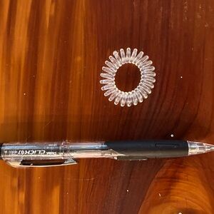 scunchi small clear spiral hair tie